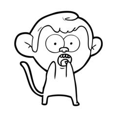 cartoon shocked monkey
