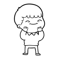 cartoon happy boy