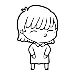 cartoon woman