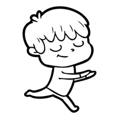 cartoon happy boy