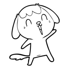 cute cartoon dog crying