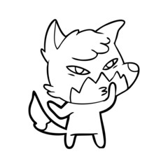clever cartoon fox