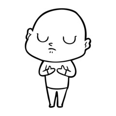 cartoon bald man