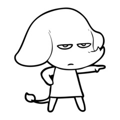 annoyed cartoon elephant