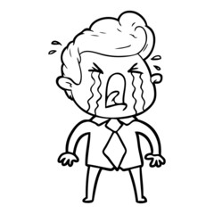 cartoon crying man