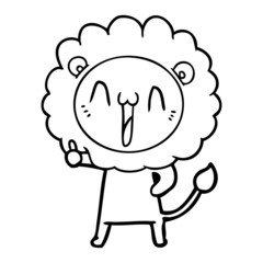 happy cartoon lion