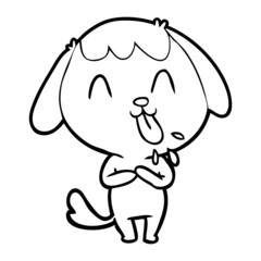 Obraz na płótnie Canvas cute cartoon dog