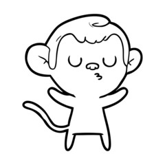 Obraz premium cartoon monkey