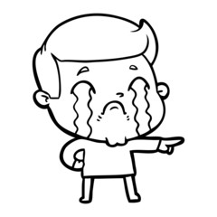 cartoon man crying