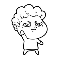 cartoon angry man