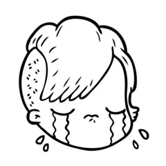 cartoon female face