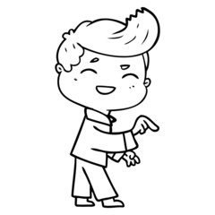 cartoon man laughing and pointing