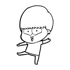 cartoon happy boy