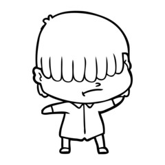 cartoon boy with untidy hair