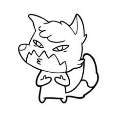 clever cartoon fox
