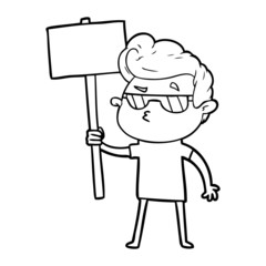 cartoon cool guy