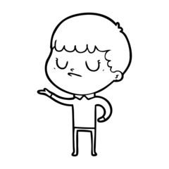 cartoon grumpy boy