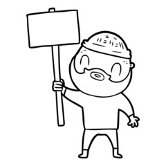 cartoon bearded man