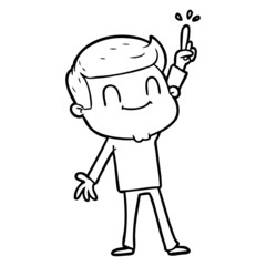 cartoon friendly man