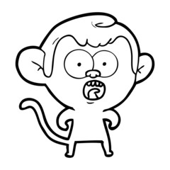 cartoon shocked monkey