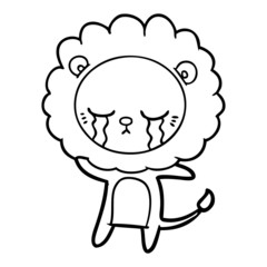 crying cartoon lion
