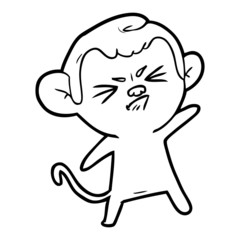 cartoon annoyed monkey