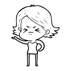cartoon angry girl