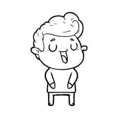 happy cartoon man