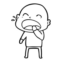 cartoon shouting bald man