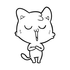 cartoon cat singing