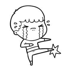 cartoon man crying