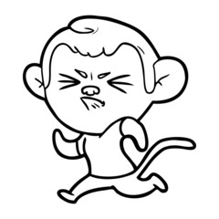 cartoon annoyed monkey