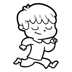 Obraz premium cartoon happy boy