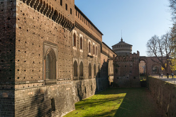 Fototapeta premium Castello Sforzesco in Parco Sempione, Milano