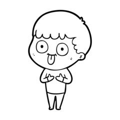 Obraz premium cartoon man staring