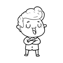 happy cartoon man