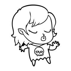 cute cartoon vampire girl