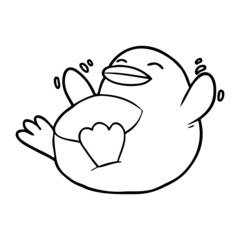 happy cartoon penguin