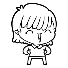 Fototapeta premium cartoon woman