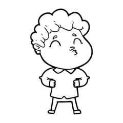 cartoon man pouting