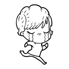 cartoon woman crying