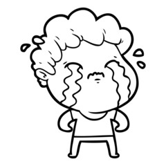 cartoon man crying