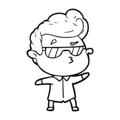Fototapeta premium cartoon cool guy