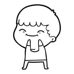 cartoon happy boy