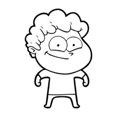 cartoon happy man