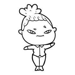 cartoon woman