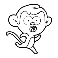 cartoon shocked monkey