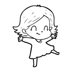 cartoon friendly girl