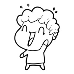 Fototapeta premium cartoon happy man