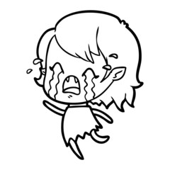 cartoon crying vampire girl